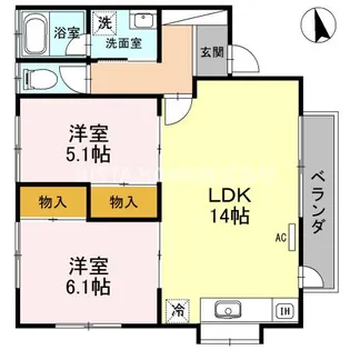 エールハイムI【2階】の間取り