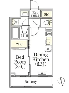 イプセ神楽坂【2階】の間取り