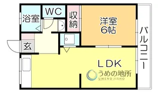 グレースコーポ湯の坂【3階】の間取り