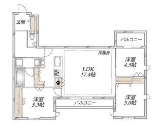 Gracefeel Ayase【2階】の間取り