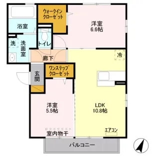 エスポワールI【1階】の間取り