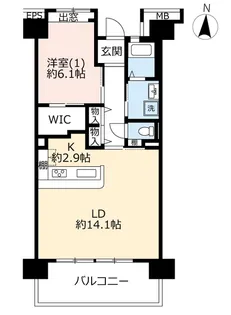 UR芦花公園【8階】の間取り