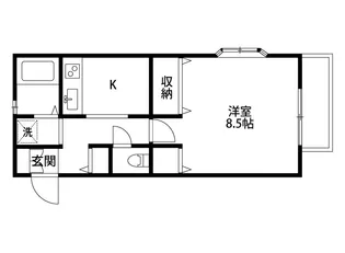 山都フラッツC【2階】の間取り