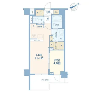 シティインデックス大井町【4階】の間取り