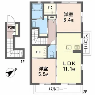 シャーメゾン真彩 N50【2階】の間取り