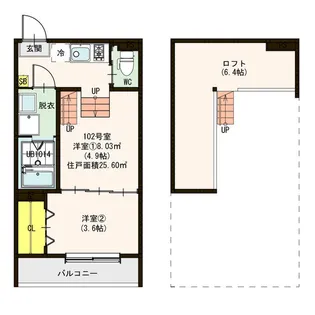 La Strada旭丘堤【1階】の間取り