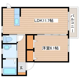 ラ・セレス【1階】の間取り