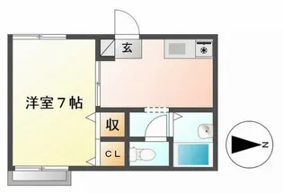 グランドール壱番館【1階】の間取り