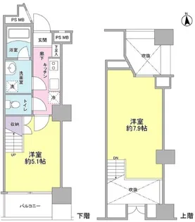 ラ・トルチュ武蔵野【5階】の間取り
