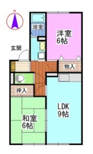 セレーノあかね【1階】の間取り