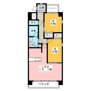 アンコールヴィラ【5階】の間取り
