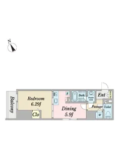 スリーウッド・モーリス【6階】の間取り