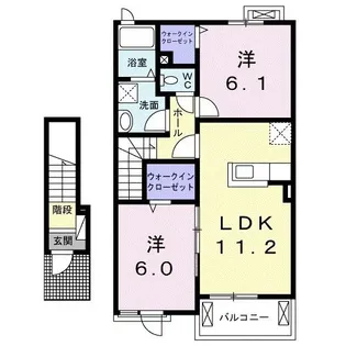 メゾン ド ソレイユ I【2階】の間取り