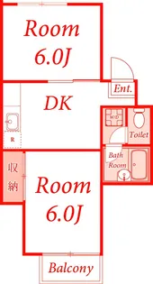 メゾンフラワー【1階】の間取り