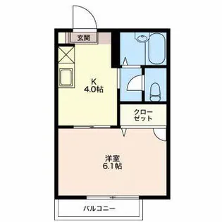 サンライズ美濃 A【2階】の間取り