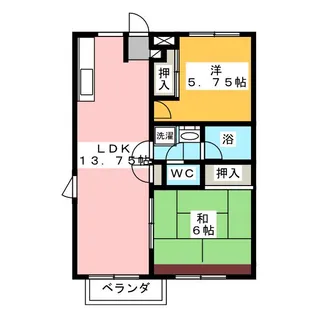 パストラーレ日永2号棟【2階】の間取り