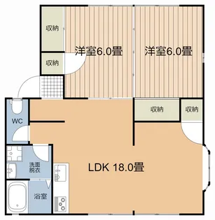 ル・ブラン田上【2階】の間取り