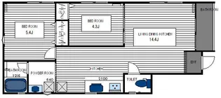 アイル井土ヶ谷【1階】の間取り