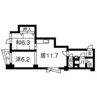 プレミエール中島公園通【5階】の間取り
