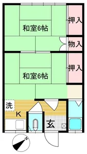 やすらぎ荘【1階】の間取り