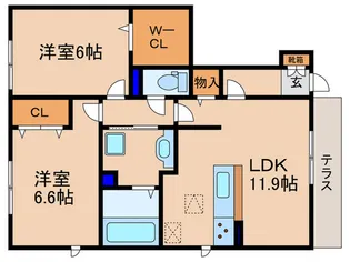アリエッタ【1階】の間取り