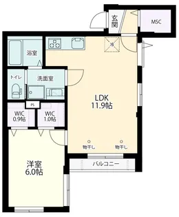 ヘーベルリベルタ千駄ヶ谷【3階】の間取り