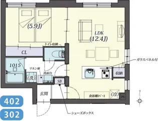 クリスタルコート中野新橋【3階】の間取り