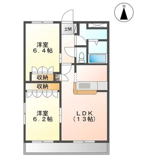 プリシード【2階】の間取り