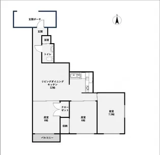 ロイヤル西町マンション【6階】の間取り