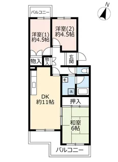 UR落合第三【3階】の間取り