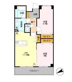 アビティ砧【1階】の間取り