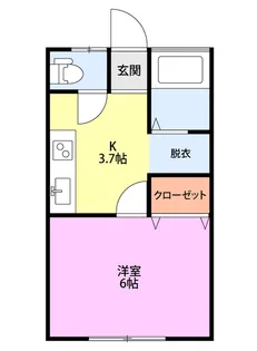 コーポ西千手【1階】の間取り