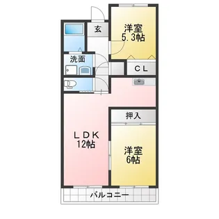 北川原ロビスト【3階】の間取り