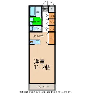 プレジデント金磯【1階】の間取り