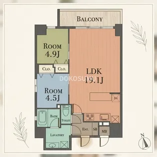 エルベコート梅田ウエスト【7階】の間取り