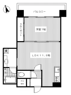 マヌアール中目黒【9階】の間取り