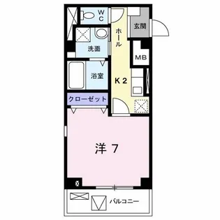 クリス戸ノ上【2階】の間取り