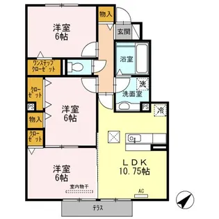 グリーンフィールド C【1階】の間取り