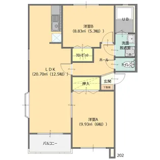 アネックス21東矢島【2階】の間取り