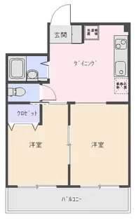 堤ビル【6階】の間取り