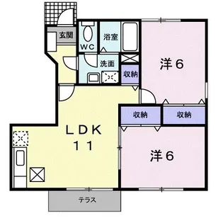 プレジオ B【1階】の間取り