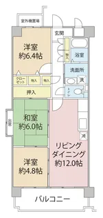 モナベール本厚木【7階】の間取り