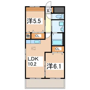 エル・ドラード引水【2階】の間取り