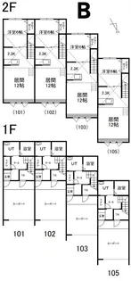 富良野錦町新築MS B【1階】の間取り