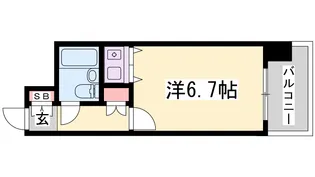 朝日プラザアルファポート神戸【6階】の間取り