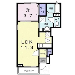 アヴェニール A【1階】の間取り