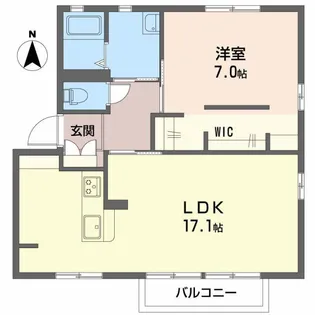 ディアス馬見塚【1階】の間取り