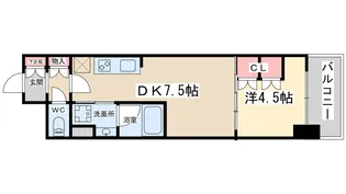 ザ・パークハビオ天満橋【11階】の間取り