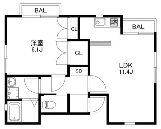 A.I.Corpo A棟【2階】の間取り