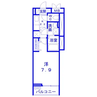 シャン・ド・フルール【2階】の間取り
